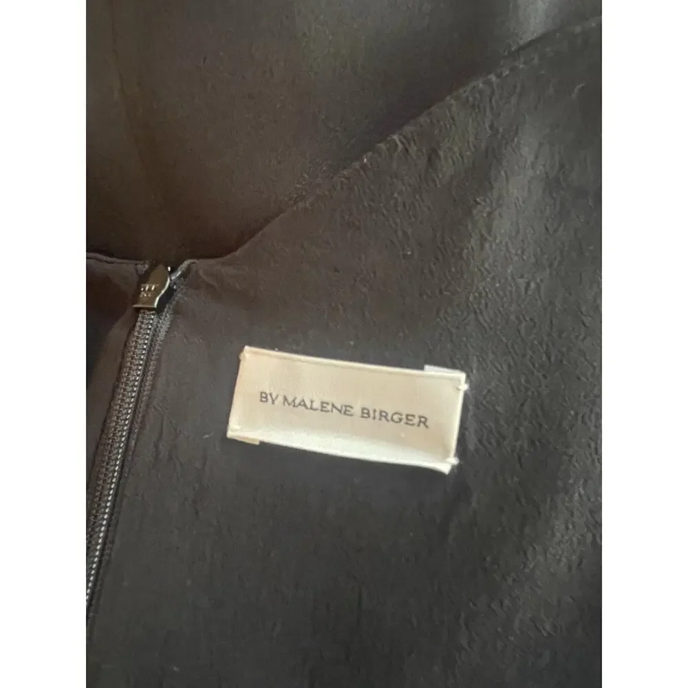 Malene Birger Black Sleeveless Aluta Cross Over Dress Black Size 36